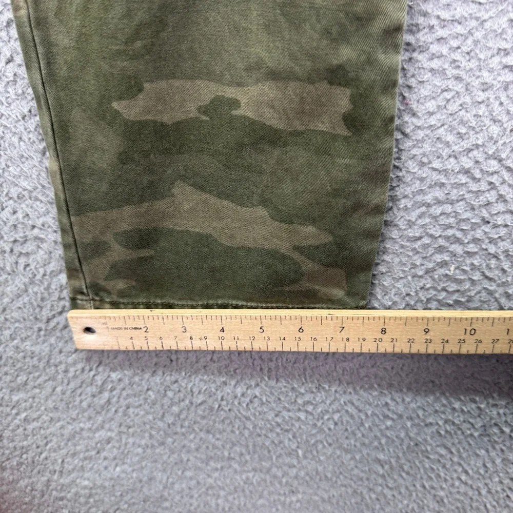 Hollister Pants Men 36x32 Green Camo Straight Cotton Military Preppy Y2K